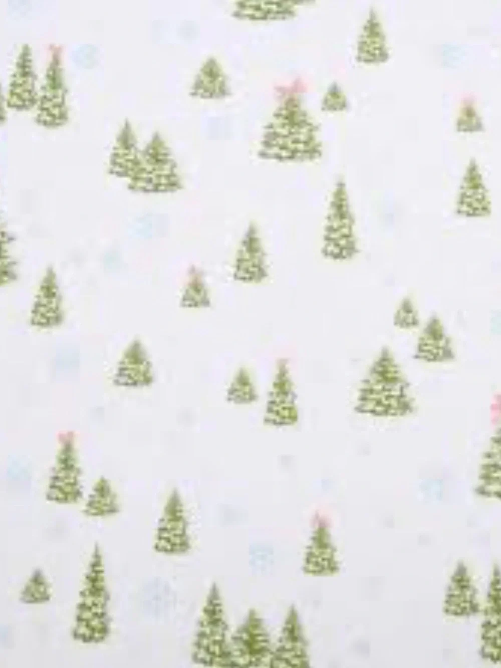 NEW Laura Ashley White CHRISTMAS Tree PINK BOW Print 3 PIECE TWIN Sheet Set